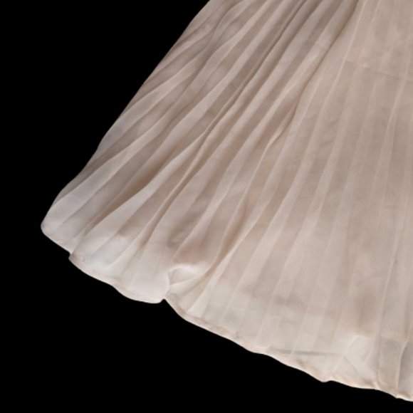 Peach Chiffon Dress with Full Skirt Size 10 NEW NWOT - Picture 5 of 6